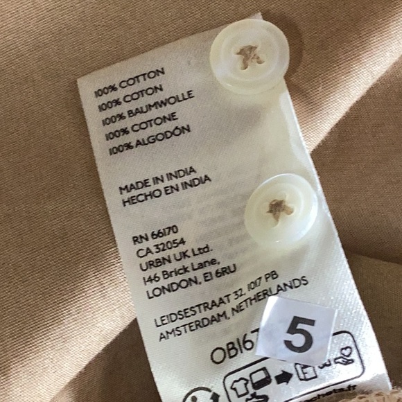 Anthropologie MAEVE The Bennet Buttondown Shirt Camel Size Small - Picture 16 of 16